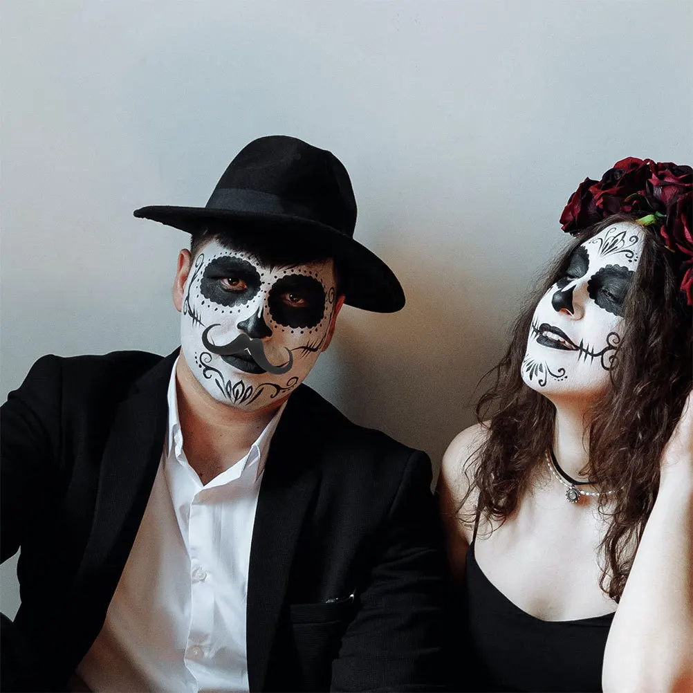 2 pçs macio seguro realista falso bigode e barba para homens festas de férias reunião temática traje barba de halloween