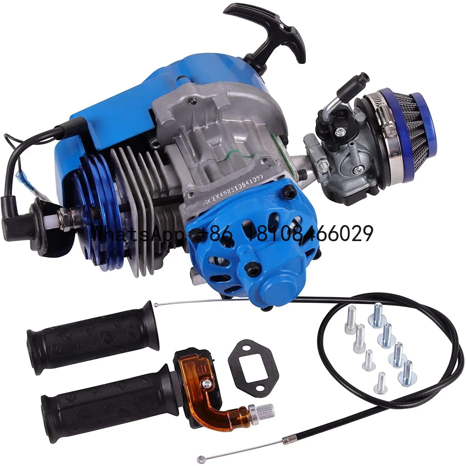 

GOOFIT Blue 44-6 Modified Motorcycle Engine With HandleBar Throttle Cable For 2 Stroke 43cc 47cc 49cc ATV Mini Dirt Bike Scooter