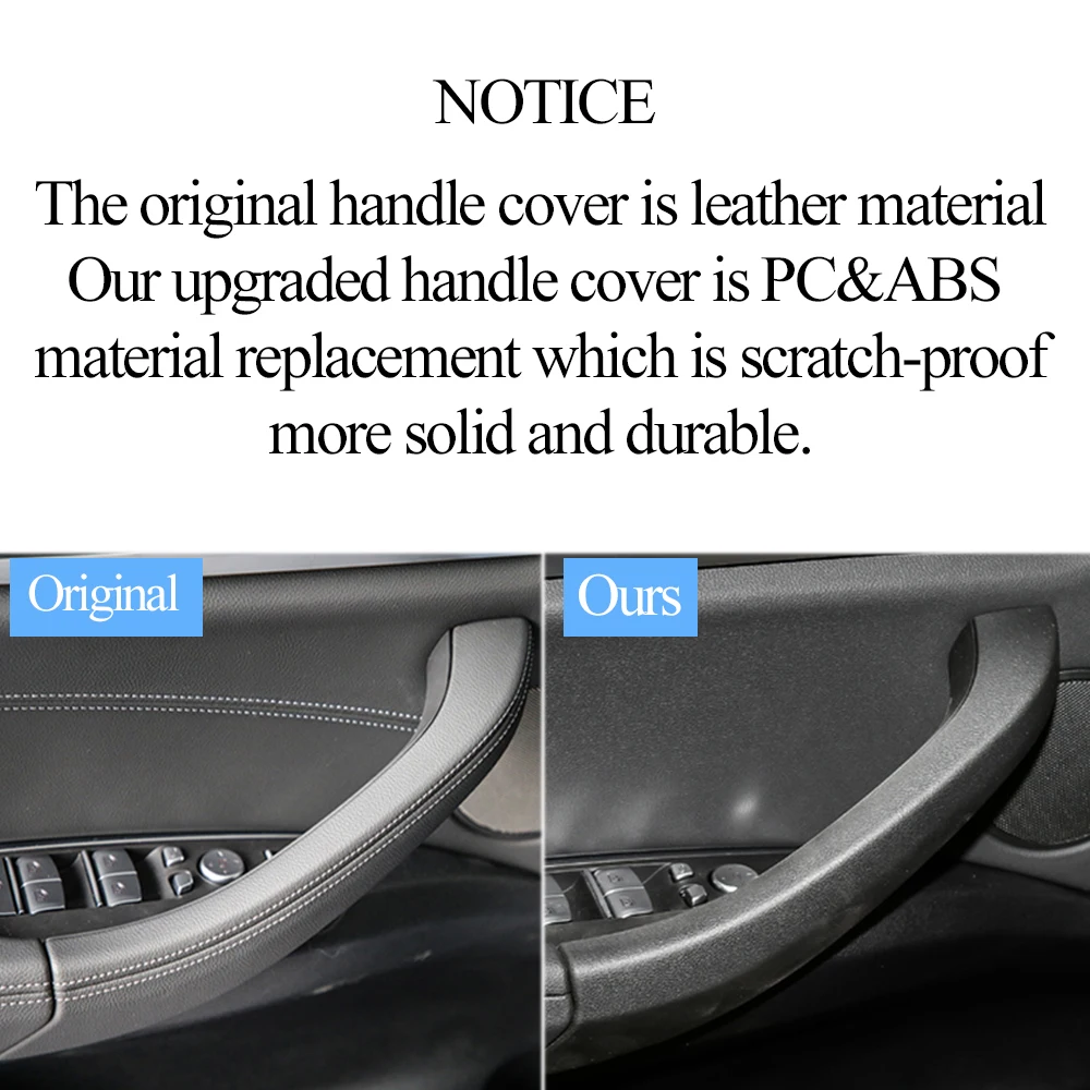 Upgraded Car Interior Left Right Door Inside Pull Handle Outer Cover Trim For BMW X3 X4 G01 G02 G08 F97 F98 2018 2019 2020 2021