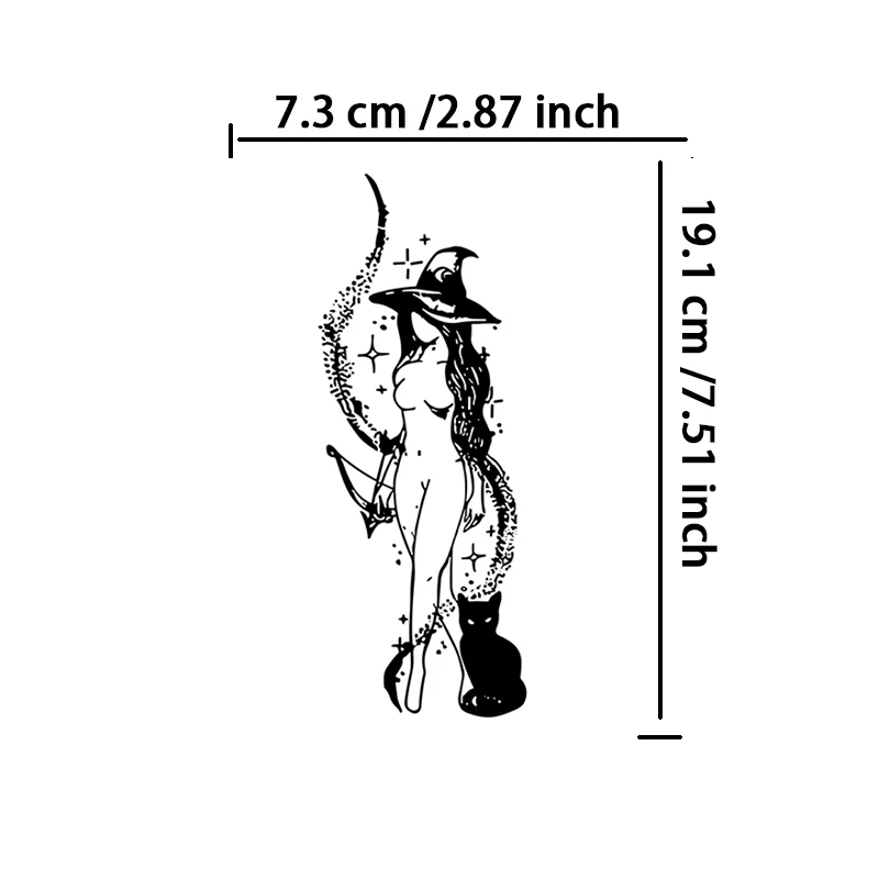 ملصق وشم للرجال ، وشم مزيف ، عصير عشبي ، ساحرة ، قطة ، مؤقت ، نصف ذراع ، مقاوم للماء ، عصري ، مثير ، فن ، جسم ، سحر