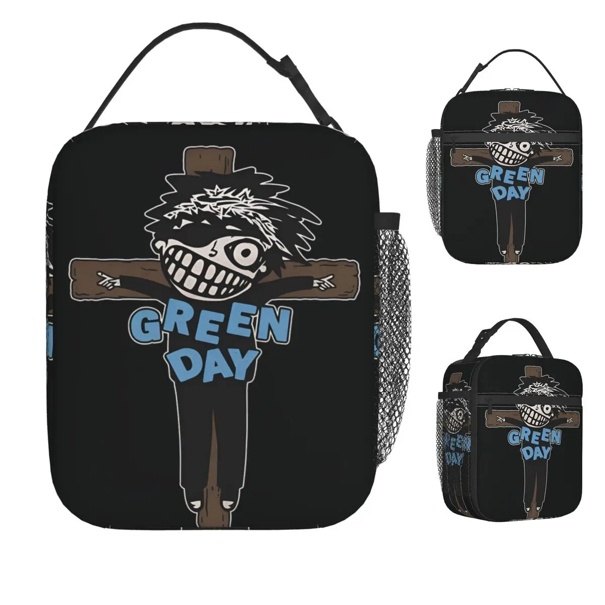 

Green Days Dookie Scene Сумка для обеда Рок-музыка Веселая коробка для завтрака для женщин Школьная удобная сумка-холодильник Графические термосумки для обеда