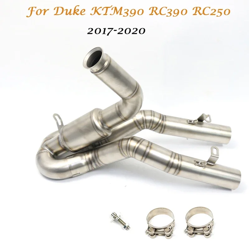 

Motorcycle Exhaust Muffler Escape System Modify Middle Link Pipe High Position For Duke 125 250 390 KTM390 RC390 RC250 2017-2020