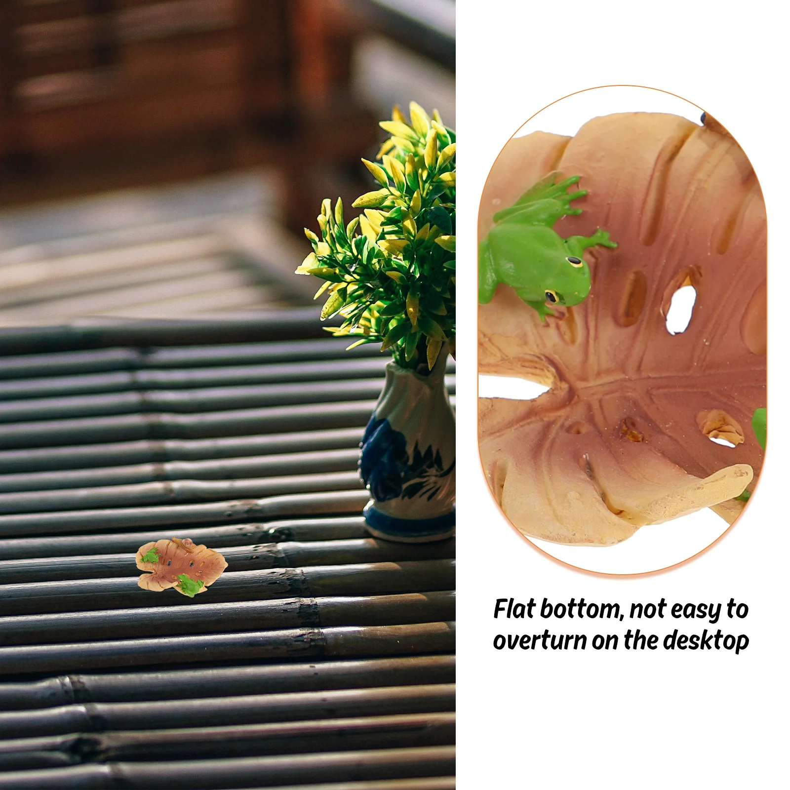 

Frog Ornament Resin Craft Small Desktop Garden Statue for Tea House Office Indoor Outdoor Use Inspired Decor