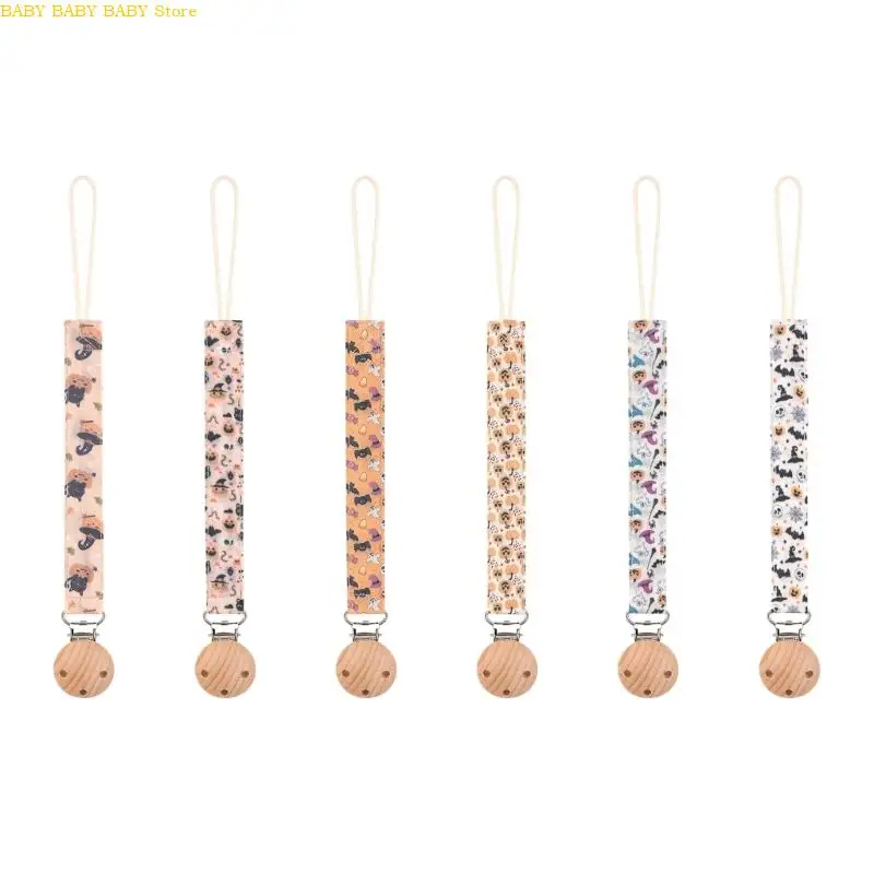 

Q81A Праздничная тематическая цепочка для детской соски, хлопково-деревянная жевательная прочная клипса, держатель для соски