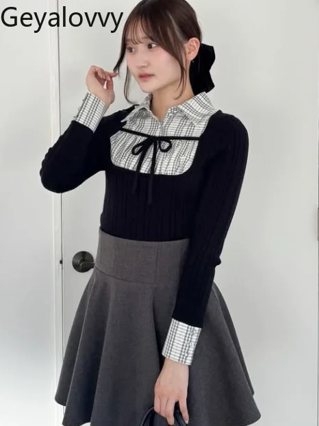 

Cute and Sweet Japanese Style High Waist Flared Half Short Casual Skirts for Women Simple Commuting Versatile Girls Skirt Summer