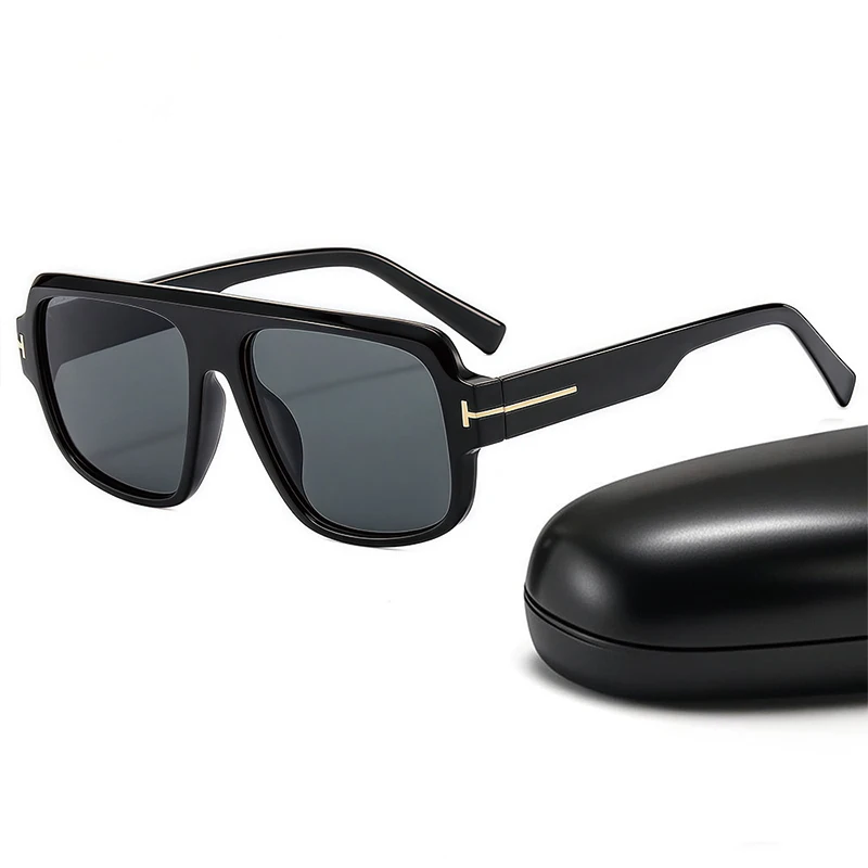 

Brand Design Big Square Frame Sunglasses For Men Women Fashion Luxury Vintage Driving Beach Black UV400 Sun Glasses Eyewear 2025