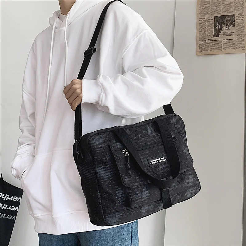 Vintage Canvas Fashion Men Shoulder Bag Large Capacity Crossbody 2023 New Trend Simple Travel Messenger