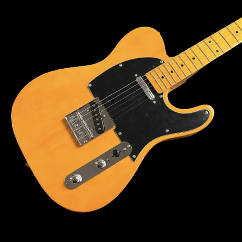 Inheriting The Classic Light Yellow Transparent Yellow Electric Guitar Can Be Customized