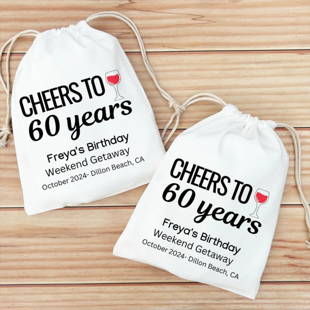 20 pcs Birthday Hangover Recovery Kit Bag,Recovery Kit Bags,Personalized Cheers to 60 Years,50 Years,25Years,lit recovery kit