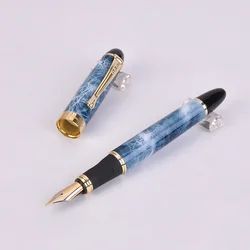 Genuine Jinhao 450 Fountain Pen Full Metal Golden Clip Luxury Pens 22 Colors 0.5mm Iraurita Nib Business School Supplies