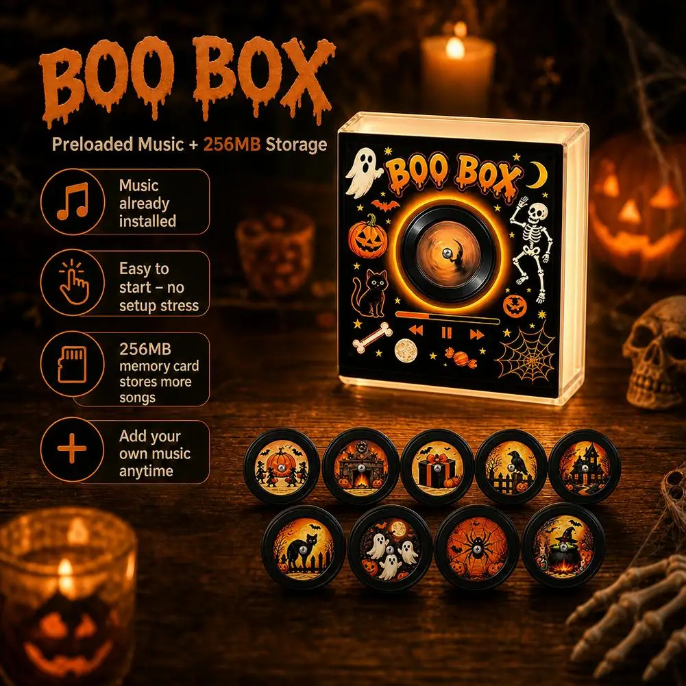 Christmas Music Box Fridge Magnet With Ambient Night Light Injection-molded ABS Material Creative Magnetic Fridge Magnet