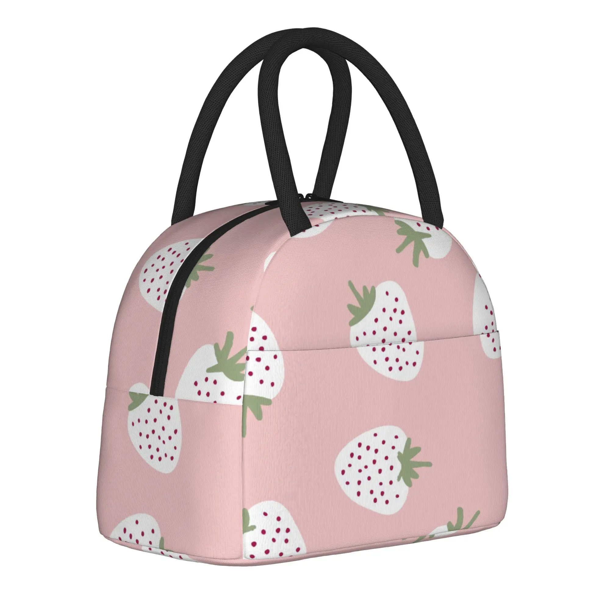 Strawberry  Insulated Lunch Bag Cooler Bag Lunch Container Cute Fruit Portable Tote Lunch Box Girl Boy College  Travel