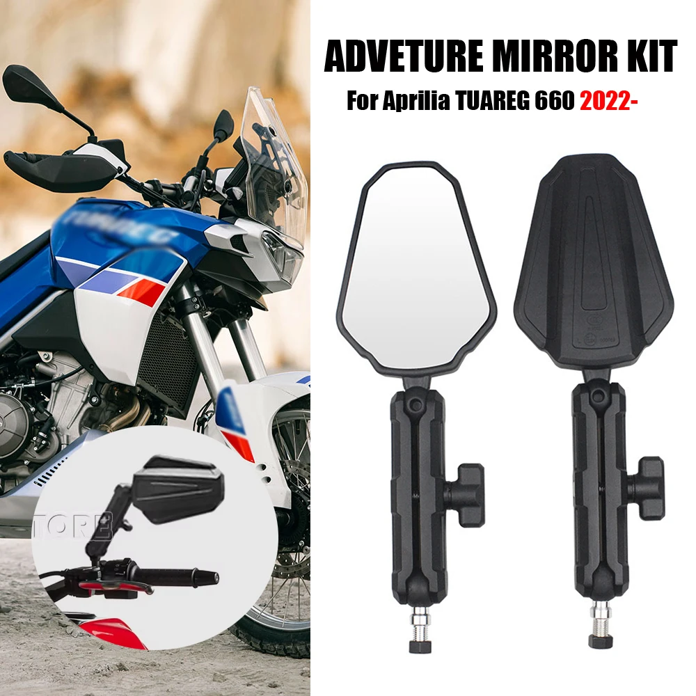 Rearview Mirrors For Aprilia TUAREG 660 Tuareg 660 2022 2023 2024 Motorcycle Rearview Mirror Adventure Foldable Mirrors