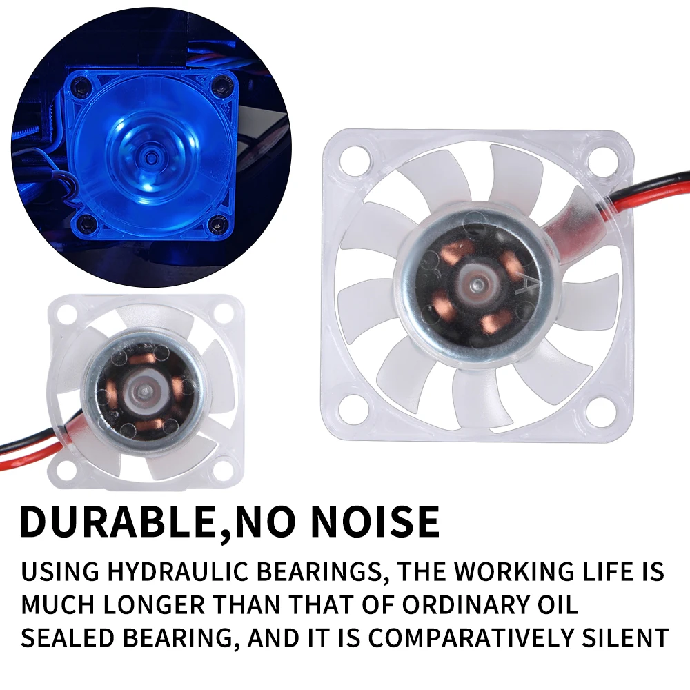 4010 3010 2510 Luminous Hydraulic Fan 12V/24V Luminous Quiet Cooling Fan for Voron Ender Prusa MK3 MK4S 3D Printers