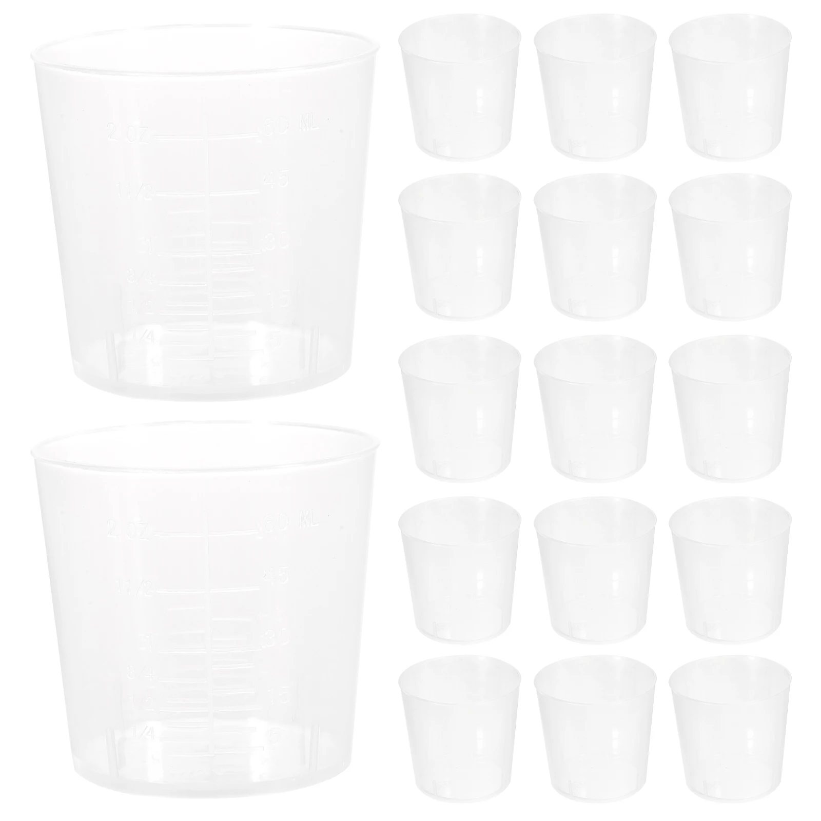 

20Pcs Measuring Cup Thick Plastic Liquid Powder Granular Container Kitchen Lab Graduated Beaker Measuring Beaker
