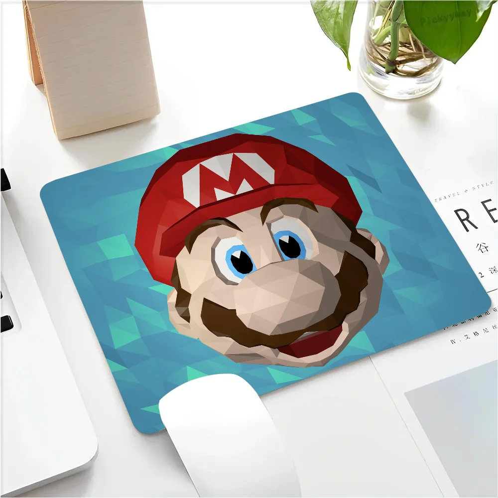 Hot Games Super M-Marioes Mousepad Small LockEdge Mouse Pad For Gamers Computer Desk Pad Anti-slip Rubber