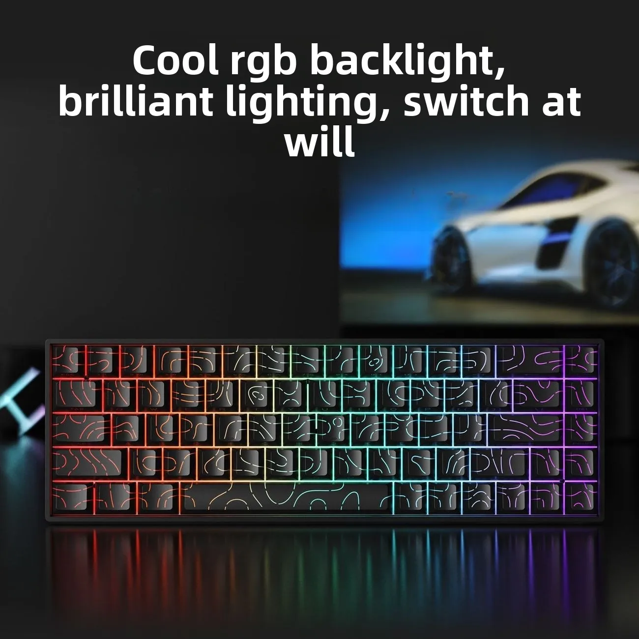 Teclado 60% Wireless Bluetooth 2.4G Mechanical Keyboard RGB Game Wired Computer Mobile Phone Mini Keyboards ipad Teclado Sem Fio - view 3
