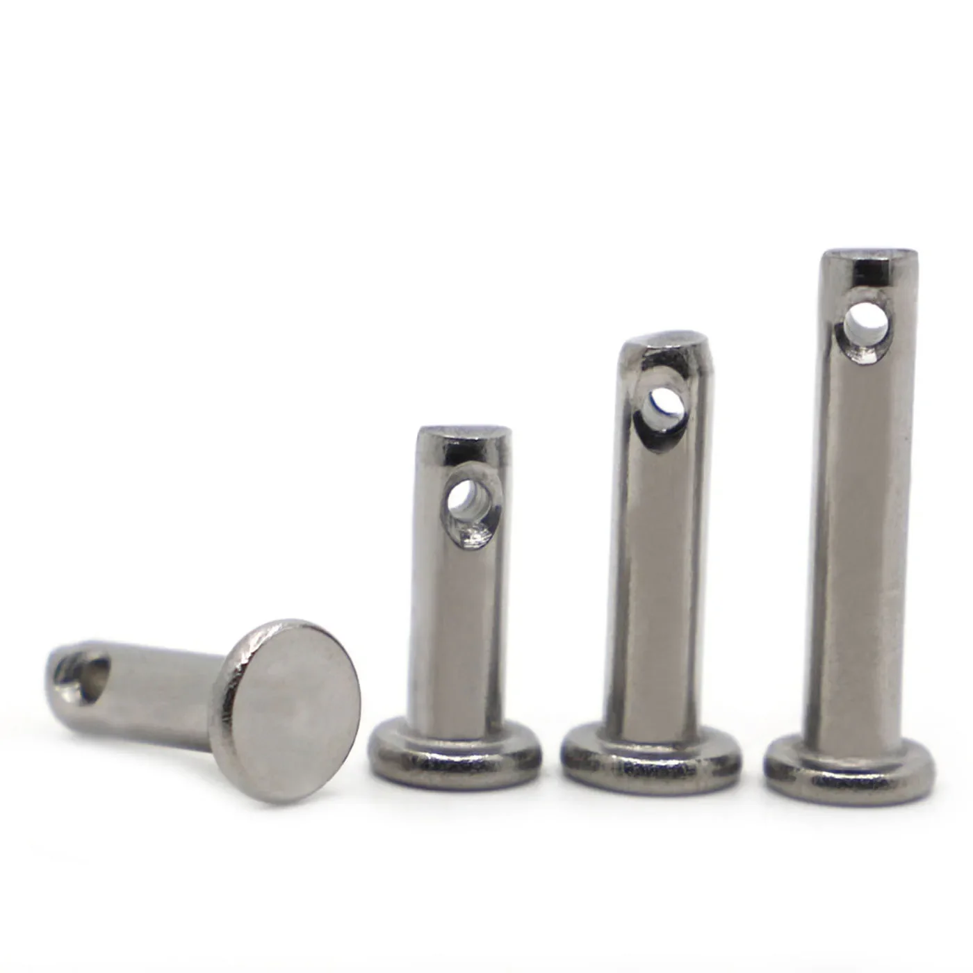 M3 M4 M5 M6 M8 M10 M12 304 A2-70 Stainless Steel Axis Pin Flat Head Cylindrical Pin with Hole GB882 Dowel Pin Roll