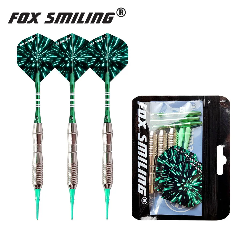 Fox Smiling 3PCS 18g Electronic Soft Darts With Aluminum Darts Shafts And Beautiful PET Flights