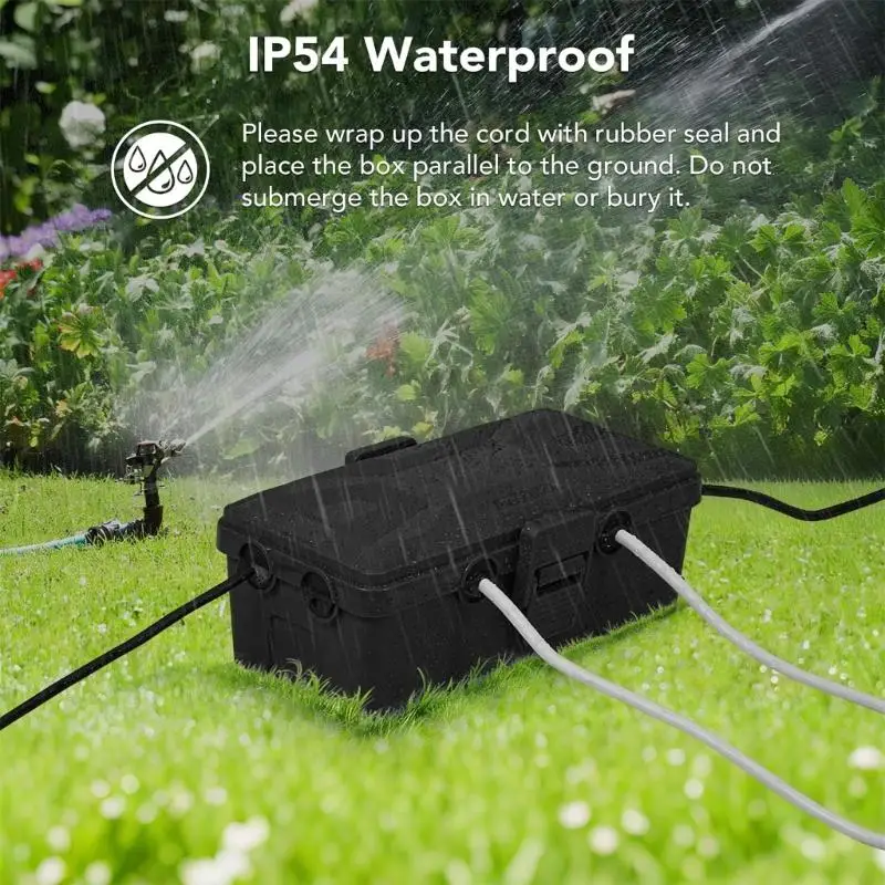 Heavy Duty PP Junction Box Outdoor Electrical Box with 6Cable Entry Points Weatherproof Design for Camping Gear M4YD