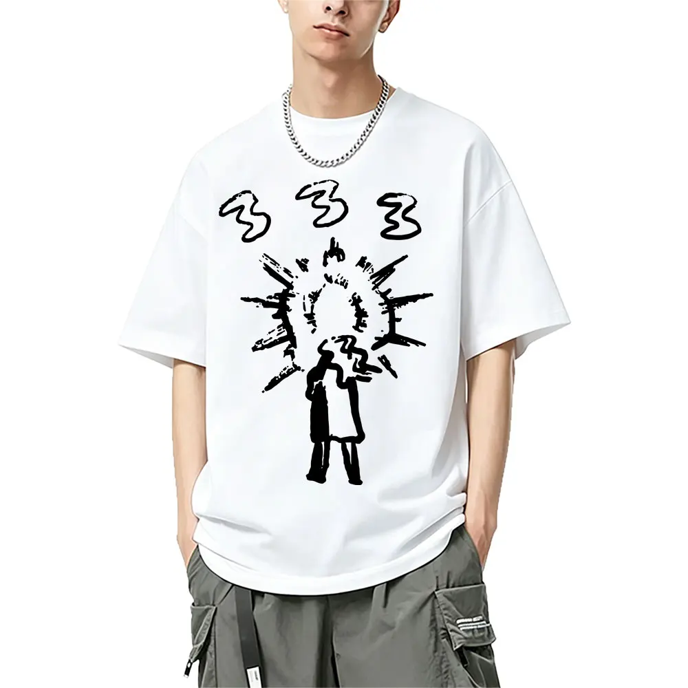 

Rapper Bladee 333 T-shirt Retro Ecco2k‌ Drain Gang Graphic T Shirts Men Women Hip Hop Fashion Streetwear Male Soft Cotton Tees