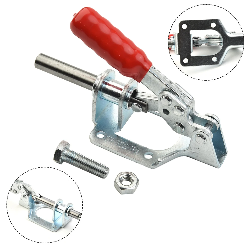 1Pcs GH-302-FM 300 Lbs/136 Kg Push/Pull Toggle Clamp Vertical/Horizontal Type Quick Release Clip Woodworking Hand Tool