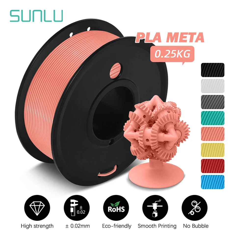 SUNLU 250G/Roll PLA Meta 3D Filament 1.75MM Fast Printing Warm Color Child Pen Refill Good Liquidity