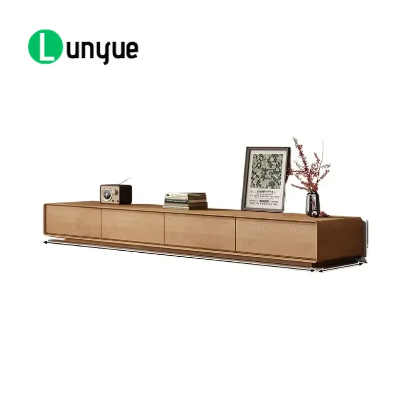 Modern Ultra Thin Wall Mounted TV Cabinet and Coffee Table Combo Smart Storage Furniture for Living Room Hotel Compact Design