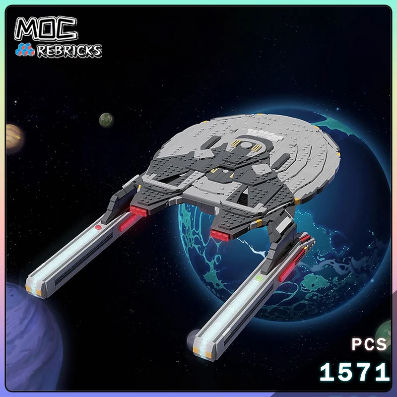 MOC USS Titan Gagarin-class Battlecruiser Parliament-class Engineering Vessel Cruiser Building Blocks Model Bricks Boy Toy Gifts