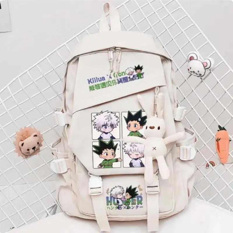 

HUNTER×HUNTER Killua Zoldyck GON·FREECSS Schoolbag Backpack High-Capacity Shoulder Bag Cosplay Travel Student Teenager B1856 hit