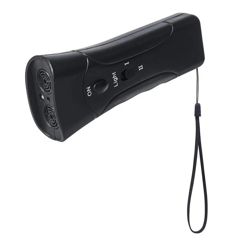 

KEKA Ultrasonic Bark Stopper Portable Bark Stopper Handheld Dog Repeller With LED Light Battery Powered