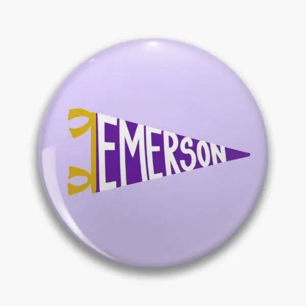 Emerson College Pennant  Soft Button Pin Cute Clothes Creative Cartoon Hat Fashion Lapel Pin Collar Lover Badge Jewelry Metal