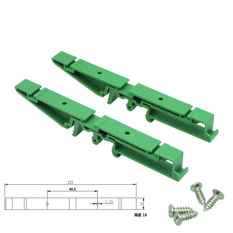 2 Stück PCB 25 mm DIN-Schienen-Montageadapter Platine Halterung Halter Träger Clips Steuerplatine Adapter 10 mm breit 43 mm lang – Detail 6