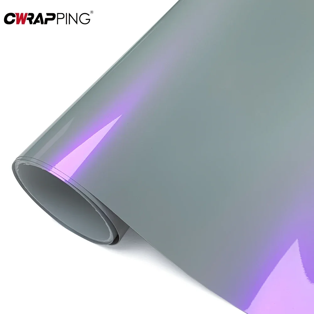 ملصق سيارة لامع رمادي أرجواني أفلام التغليف الفينيل فقاعة الحرة ملصقات الإناث السيارات الخارجي الداخلية لسيارات BMW أودي الملحقات