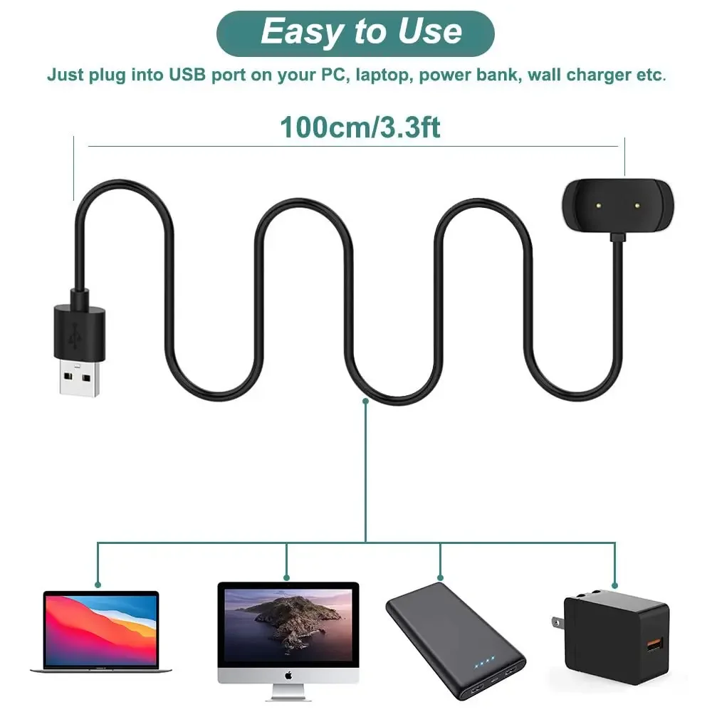 Charger for Amazfit Bip 3/ Bip 3 Pro/ GTS 4 Mini/ Bip U Pro/GTS 2/ GTR 2/ GTS2 Mini/ GTS 2e/ T-Rex Pro Charging Magnet Cable 1m image 6