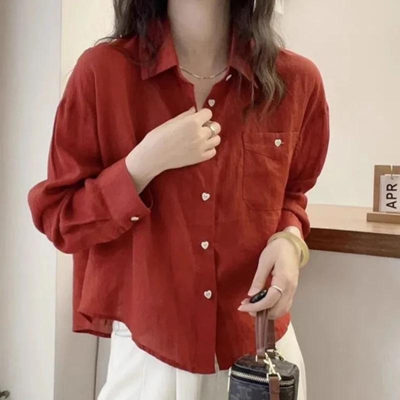 

Thin Cardigan Sun Protection Shirt Jacket Women's French Casual Design Loose Top