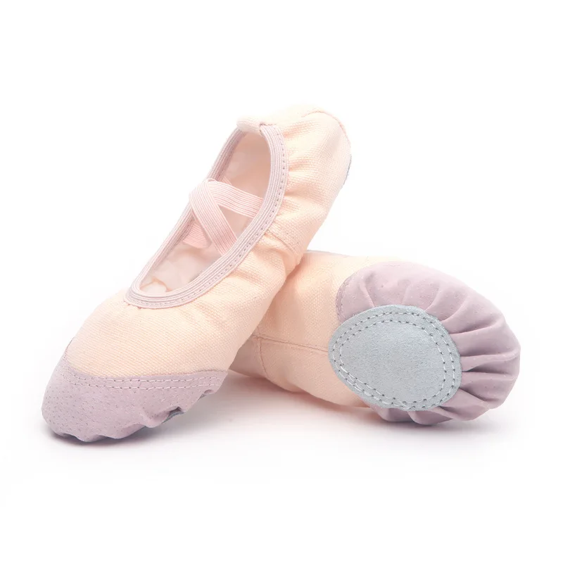 Sapatos de dança de sola macia infantil, garras de gatinho, sem laço, corpo masculino, balé feminino, dedo do pé de couro, exercício, chinês