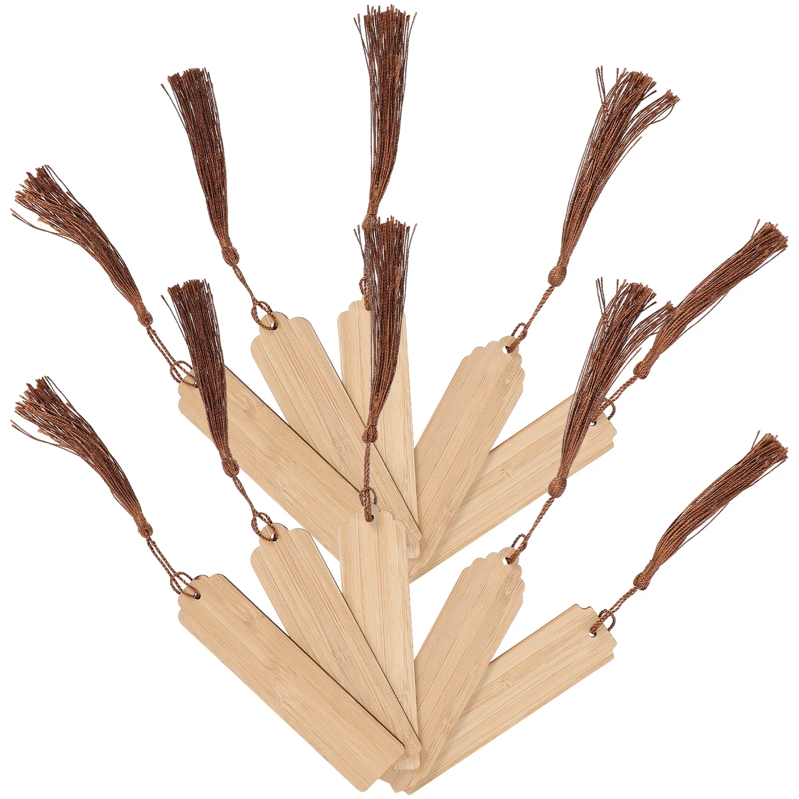 10 комплектов нежных бамбуковых закладок, пустые поверхности для настройки, маркеры страниц для чтения, милые эстетические закладки