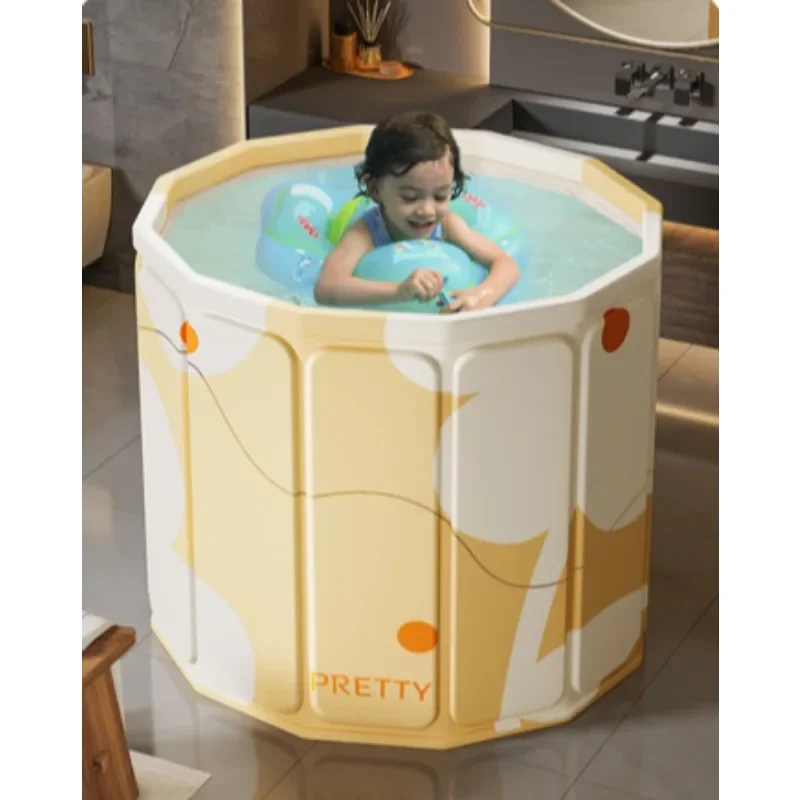 

Inflatable Folding Large Bath PVC Portable Bathtub Folded Bucket Adult Tub Baby Children Bathroom Thickening SPA Tubs For Adults