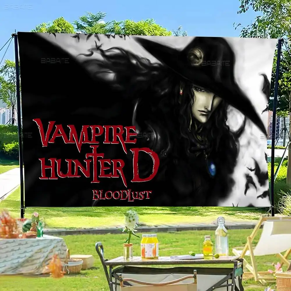 Classic Anime V-Vampire H-Hunter D Retro Flags Multiple Choice Living Studio Booth Interior Decoration Banner