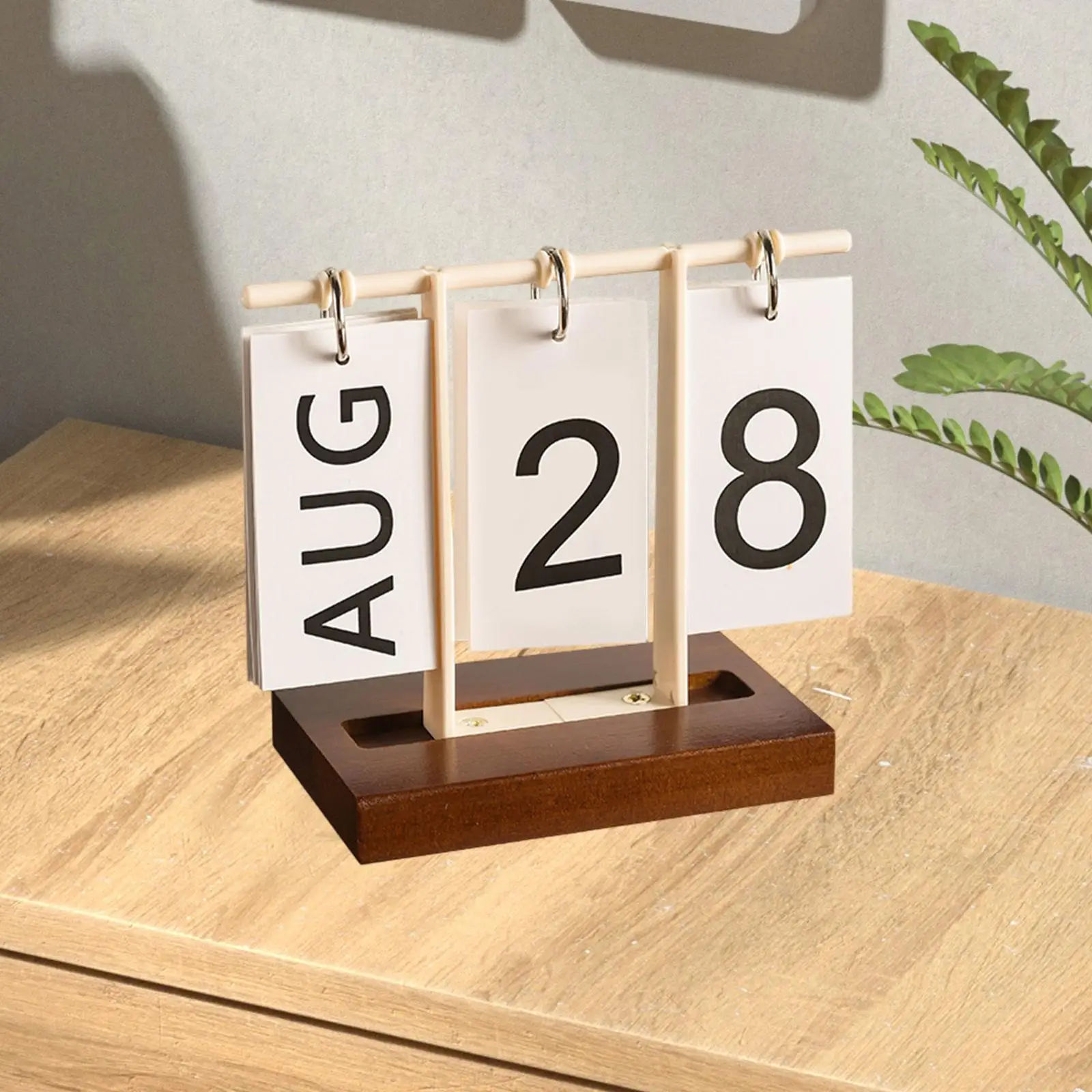 Desk Calendar Gift Decorative Reusable Flip Calendar Perpetual Calendar Home Decor for Fireplace Bookshelf Indoor Bedroom Office