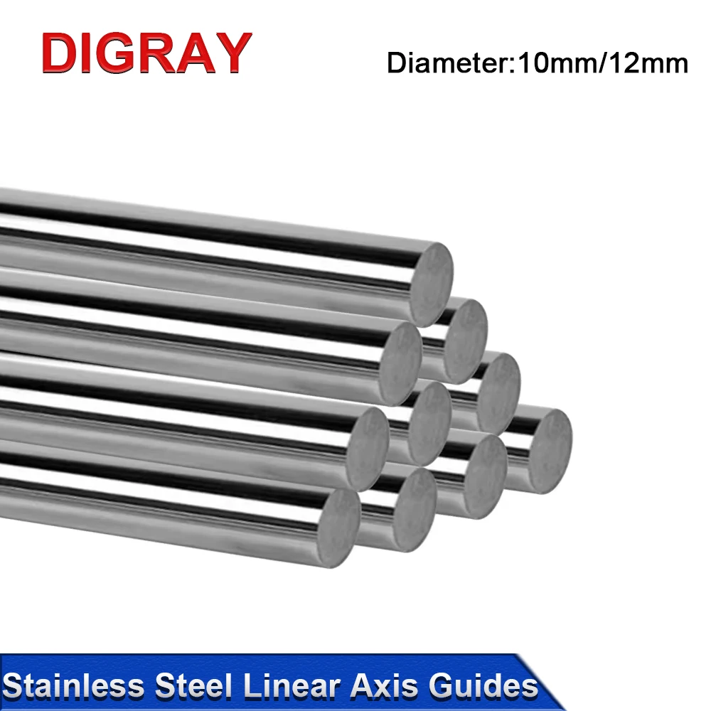 

DIGRAY Stainless Steel Connecting Drive Rod Diameter 10mm/12mm Machine Tool Linear Axis Guide Optical Axis Guide Rail