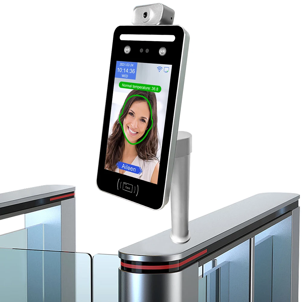 8 Inch Temperature Measurement and Face Recognition Machine cam era Facial Recognition Access Control