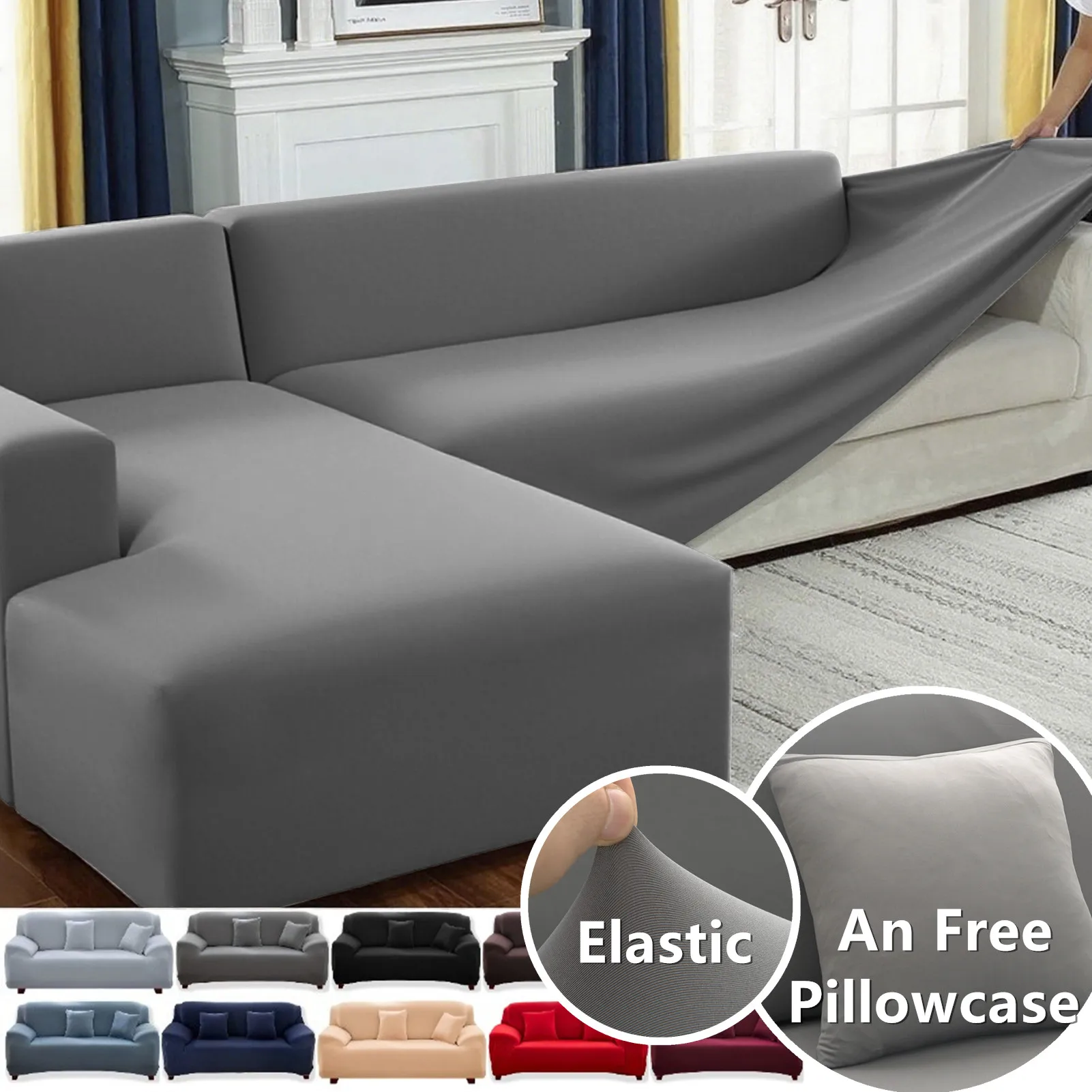 Elastischer Minimalismus-Sofabezug, Sofa-Schonbezug, Bodenfarbe, Stuhl, Sofa, Couch, Sofa, Sofabezüge, universeller, ausgestatteter Möbelbezug