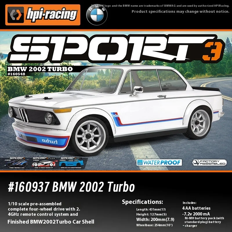 HPI SPORT 3 1/10 Rc Car Turbo simulation full-size 1:10 BMW RC Drift Car Brush Brushless Birthday Toy Gift Customized