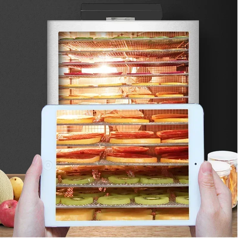 Новая сушилка для пищевых продуктов, бытовая сушилка из нержавеющей стали для обезвоживания фруктов и овощей, сушилка для сухих ингредиентов для мяса домашних животных