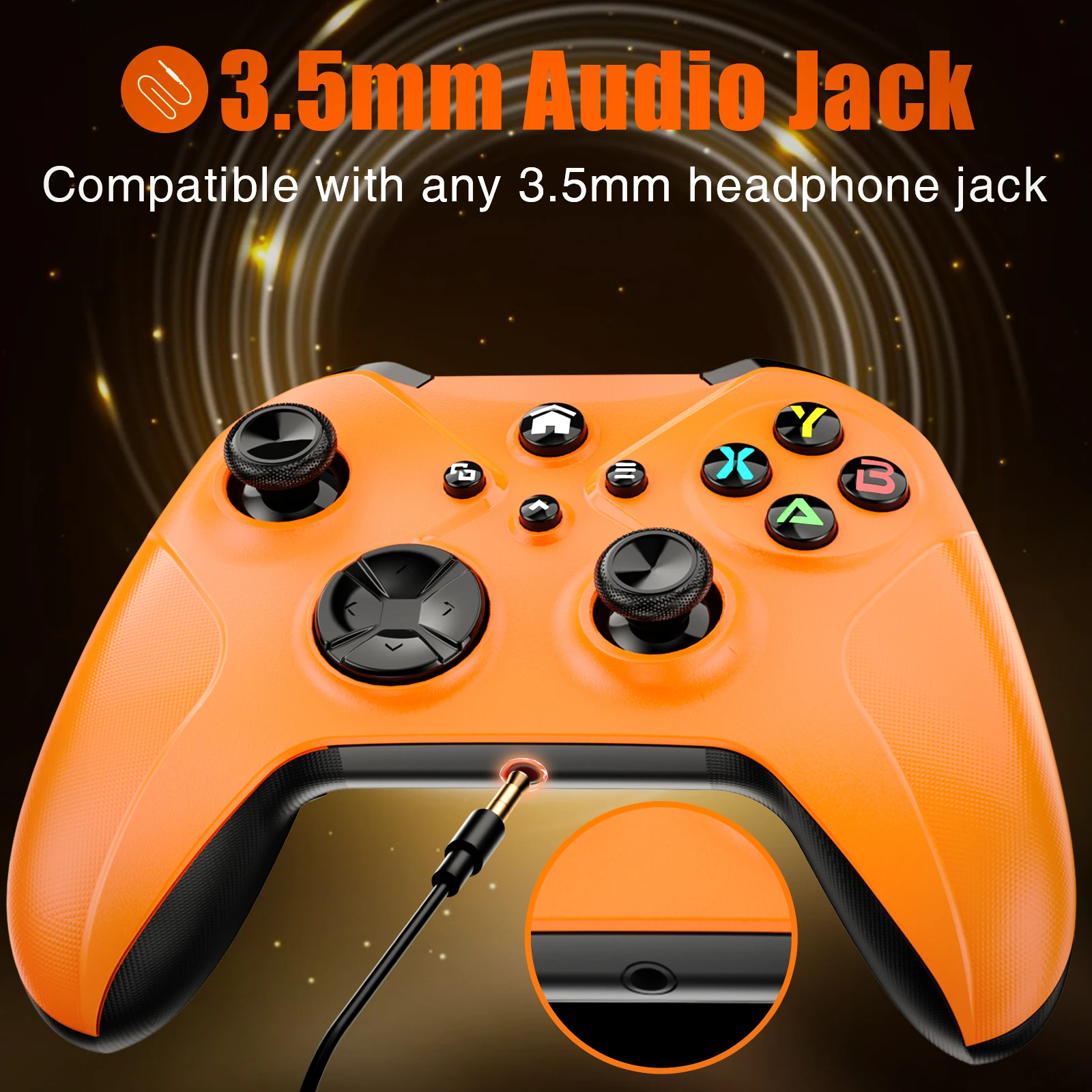 Wireless Gamepad สำหรับ Xbox One Series X/S/PC/IOS/Android/ไอน้ำ6แกน Gyro มีฟังก์ชั่น Turbo จอยควบคุมเกมคอนโซลจอยสติ๊ก