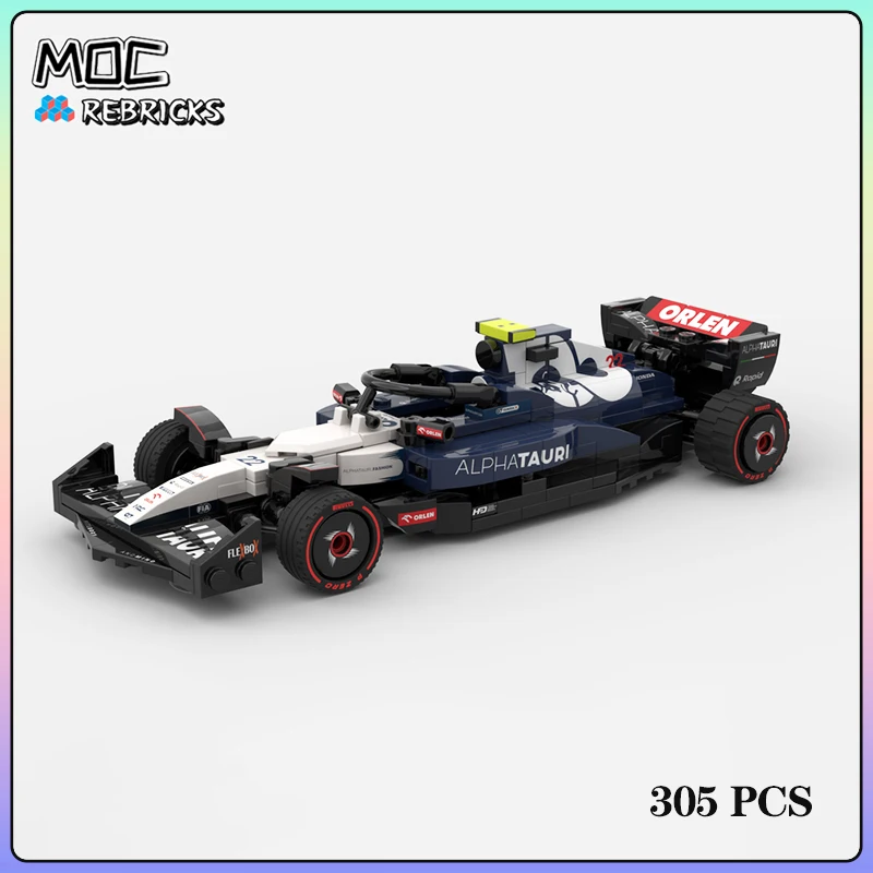 Classic City Series MOC-154119 F1 AT04 Speed Racing Building Block Assemble Model DIY Toys Children Xmas Gift 305PCS Bricks Kits