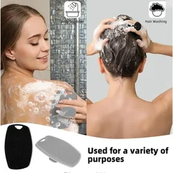 Soft Silicone Brush Cleanser Manual Body Cleansing Scrubber Shower Gentle Exfoliating Massage Bath Brush for Men