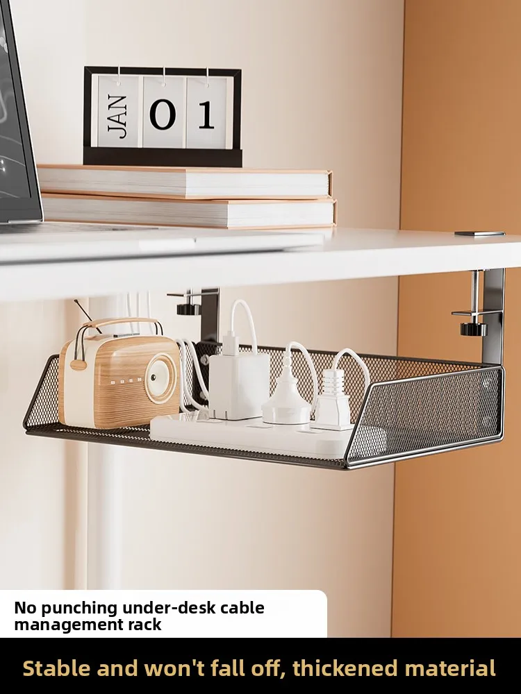

Office Desk underneath Organizer Ra No Drilling Required Bot Paper Storage elf Bookelf Hanging Basket